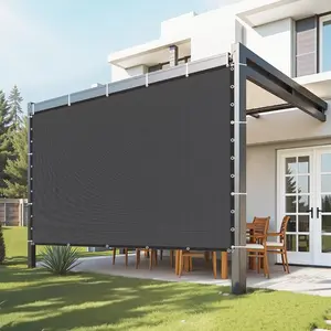 summervibes VEVOR 90 Sun Shade Cloth, 10x 10 ft Pergola Shade Cover with Stainless Steel Grommets, Sun Shades Canopy Privacy Screen with 140 GSM HDPE Material, for Outdoor, Patio, Garden, and Backyard (Black)