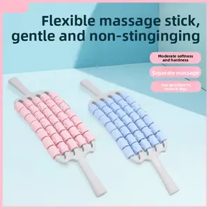 Massage Stick Yoga Soothes Muscles Relax Roller Four Rows All-round Bendable Back Massage Stick