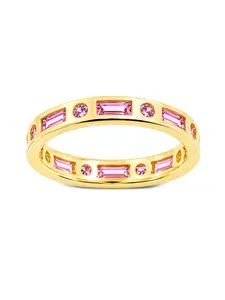 Sterling Silver Light Pink CZ Ethel Ring