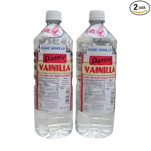 Danncy Pure Mexican Vanilla Extract 33.8 fl oz 2 Pack | Authentic Clear Vanilla Flavor for Baking & Desserts | Gluten Free