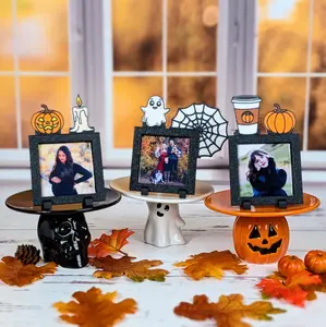 Doodle Dots HALLOWEEN | Build A Frame | Photo Magnet | Custom Photo Magnets | Personalized Custom Gift | Fridge Magnets | Halloween Fall Autumn Decor | Pumpkin Ghost Bat