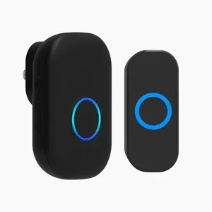 Wireless Doorbell, Wireless Alarm, Smart Doorbell for Seniors, Home Security System, Easy installation, Plug-And-Play Waterproof Kit, Indoor And Outdoor doorbell, Adjustable Volume, 32 Chimes, LED Light, 1000Ft Range, White And Black Color