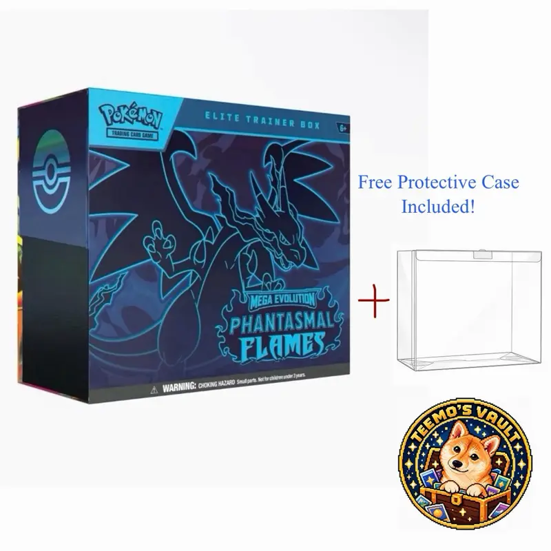 Pokémon Mega Evolution: Phantasmal Flames Elite Trainer Box (ETB) + Protective Case Included