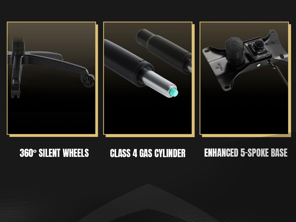 Dowinx Big and Tall Racing Style Gaming Chair 350LBS, Ergonomic Reclining Gamer Chair with Footrest & Massage Lumbar Support, Esports Design for Long Gaming or Work Sessions, Black