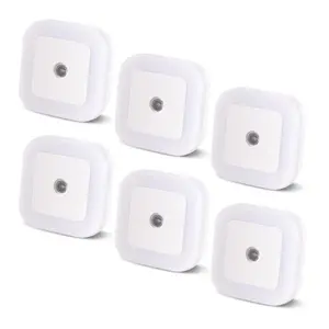 LED Night Lights Plug into Wall 6 Pack, Dusk to Dawn Sensor Night Light with Warm White Glow for Bedroom, Bathroom, Hallway & Stairs, Energy Saving Auto On/Off