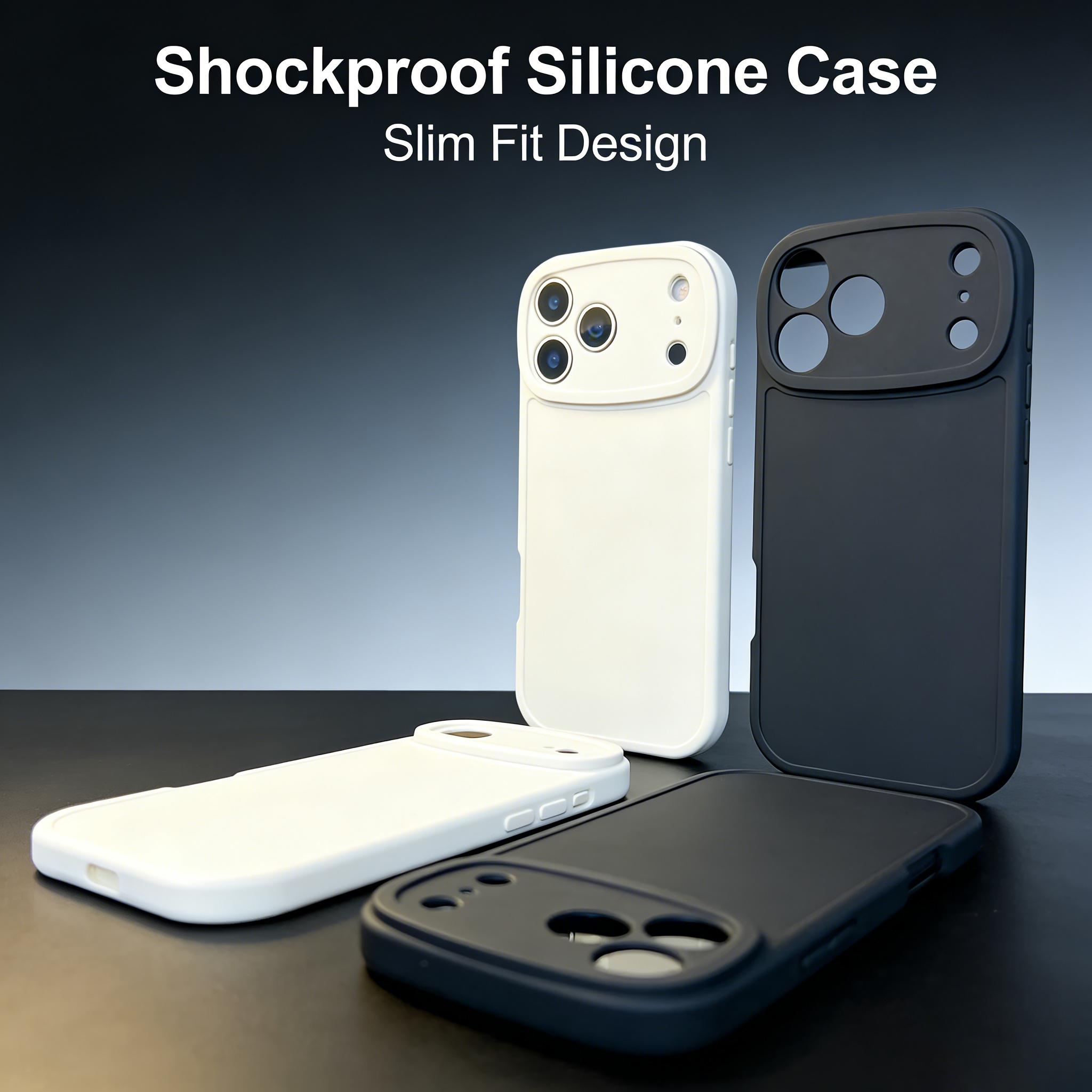 【Perfect Gift for Her/Him】Buy 1 Get 1 Free Solid Matte Silicone Phone Case, Anti-Yellowing Slim Shockproof Cover, Anti-Slip Soft Protective Case for iPhone X/XR/XS/11-17 Pro Max