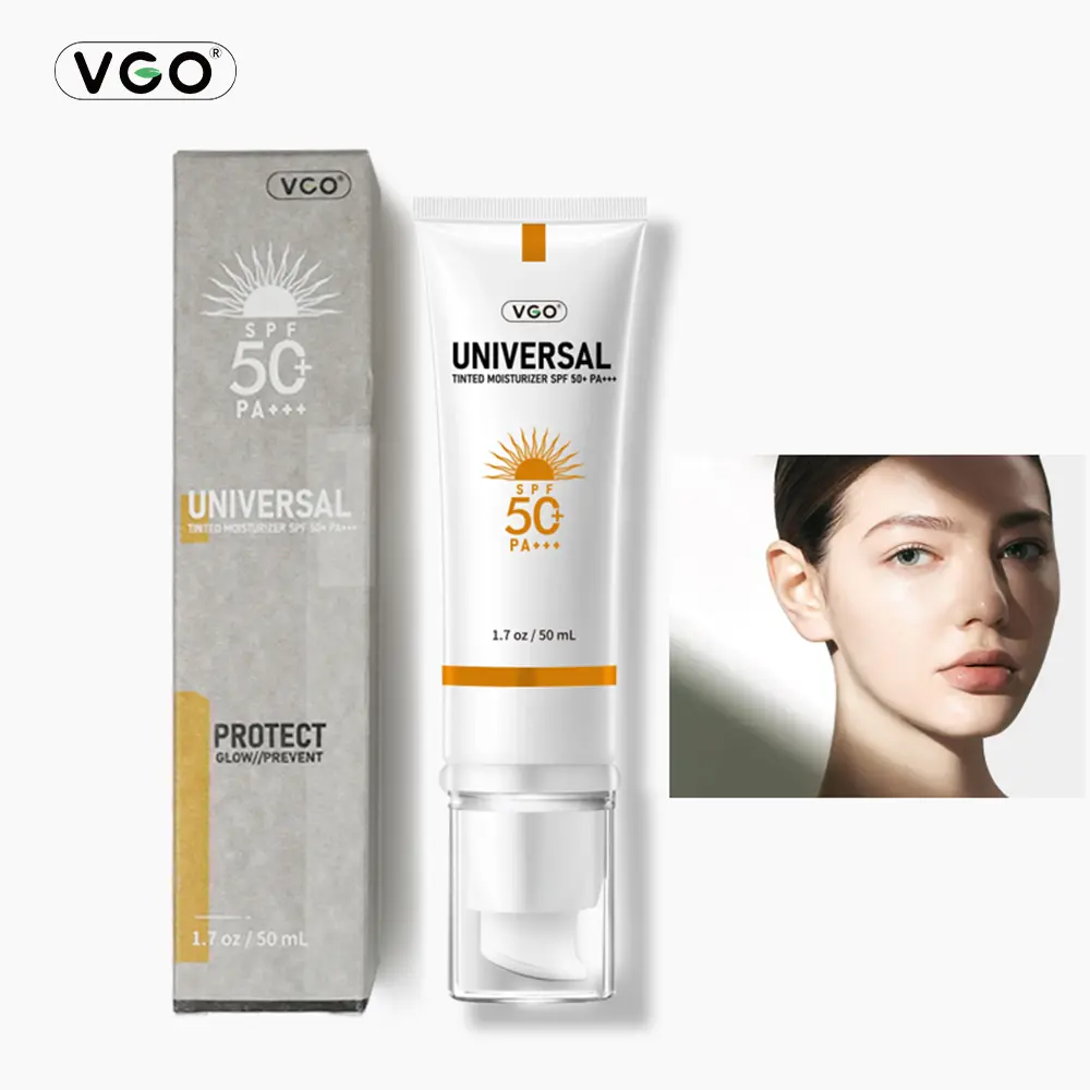 VGO-Universal Tinted Moisturizer SPF 50+ Earthyvellow liquid it can be used as foundation liguidOutdoorfun-A
