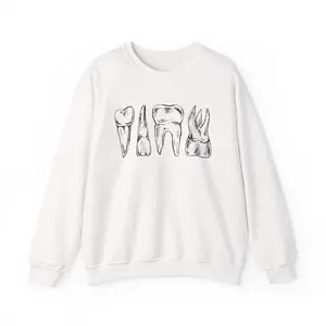 Dental Molar Teeth Illustration | Gildan Heavy Blend Sweatshirt