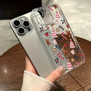 Phone Case - A Cartoon Christmas Snowflake Gingerbread Man Candy Cane Star String Light Creative Hot-Selling New Transparent Phone Case - Suitable for iPhone 17 Air/17/XSMAX/XS/XR/X/11/12/13/14/15/16/Pro/Pro Max/Plus