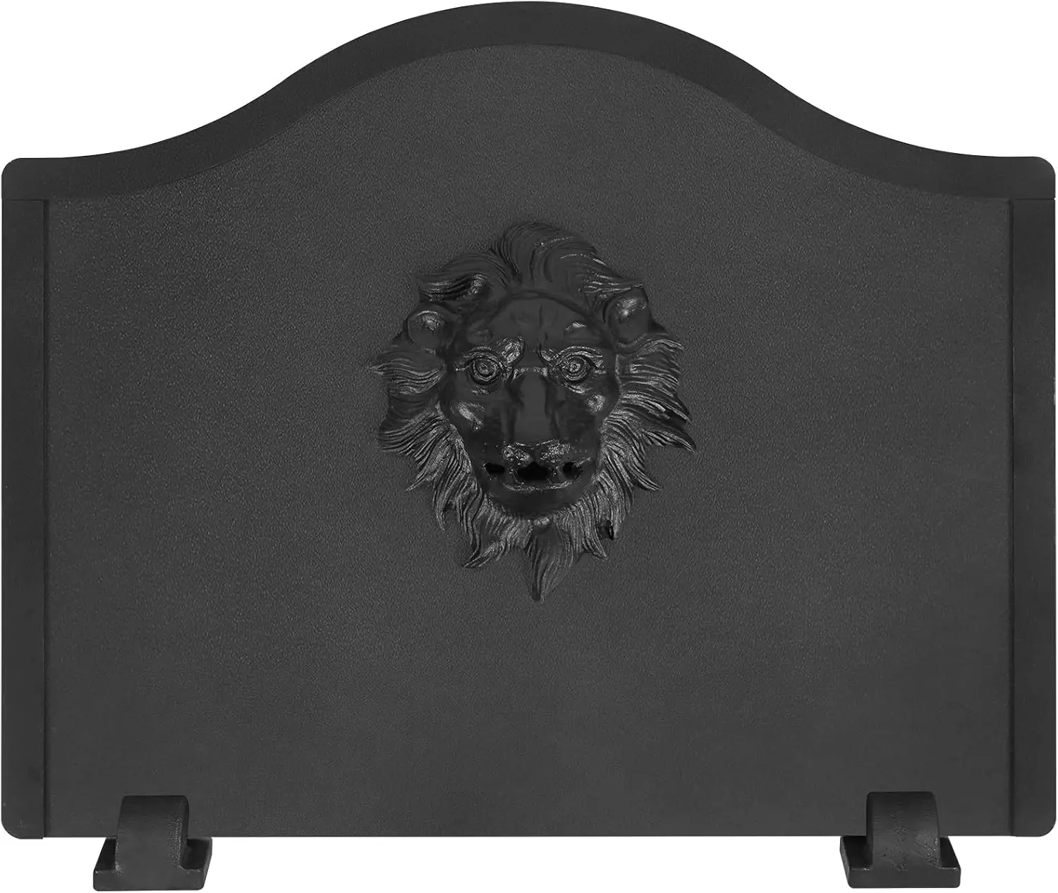 Firebacks for Fireplace- Iron Lion Fireback with Feet (19.5inch) | Fireplace Heat Reflector, Heat-Resistant Material with Decorative Design for Fireplace Wall Protection