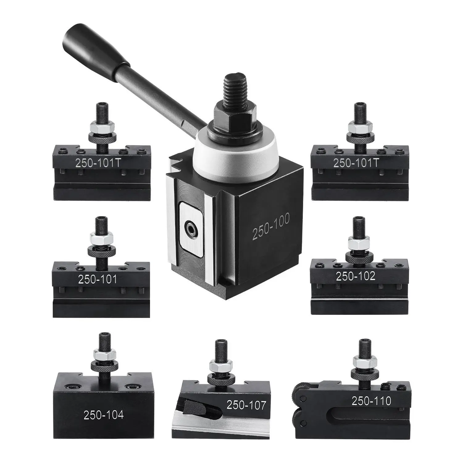 T22801 VEVOR Quick Change Tool Post Set, 8 Pcs, Includes Lathe Tool Holders ...
