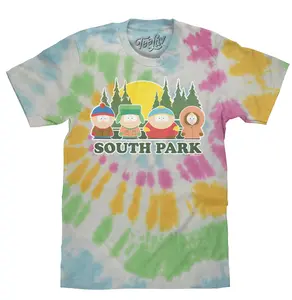South Park Cartoon Cast Tie Dye T-Shirt - Yosemite