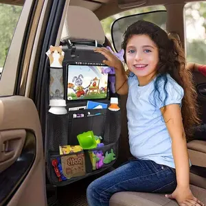 Car Back Seat, Seat Organizer, Car Storage Bag, Car Seat Protector Kick Proof, Toy Storage Bag, 600D Polyester Mesh Bag, Car Interior Accessory, Car Accessories