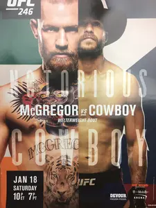 UFC 246 - 2020 POSTER UNFRAMED  Connor McGregor vs Cowboy