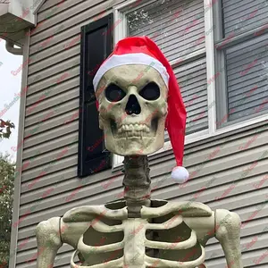 Nylon Santa Hat For 12 foot Skeleton with Tie String