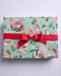 Holiday Hens - Gift Wrapping - Sage Holiday Hens - Gift Wrapping - Sage
