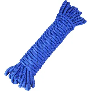 Nylon String, 1/3 Inch Solid Braided Thick Strong Rope for Multi- Purpose Tie Down, Clothesline, Gardening, Craft Projects