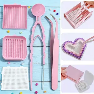 5-Piece Perler Hama Bead Tool Set, Includes Pick Plate, Pearl Pen, Spoon, Tweezers, Board & Alignment Tools for DIY Crafts