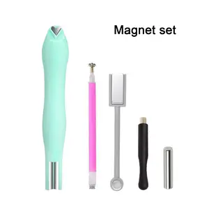 3pcs/lot Double Head Flower Nail Magnet Pens Strong Magnet Cat Eye Rectangle Cylidrical