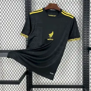 [Jersey For WC 2026] - Mexico Limited Edition Soccer Jersey 2025-2026 - Black - For W.C 2026 - Full Print Logo 7HD