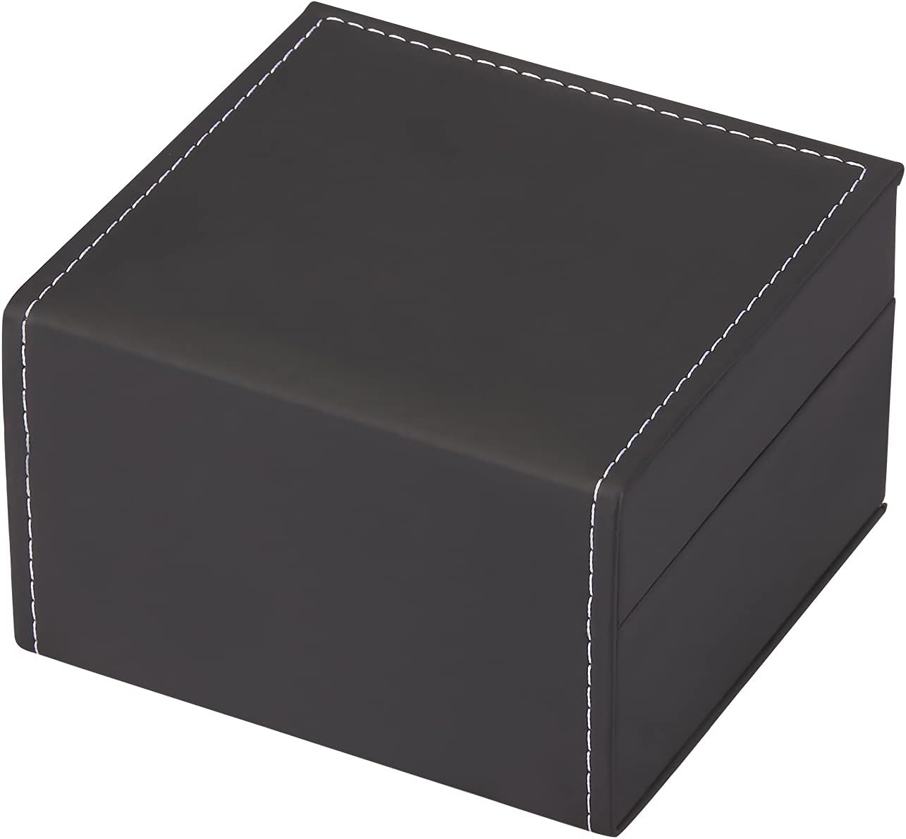 Black Single Watch Gift Box with Pillow PU Leather Wristwatch Display Case Organizer for Men