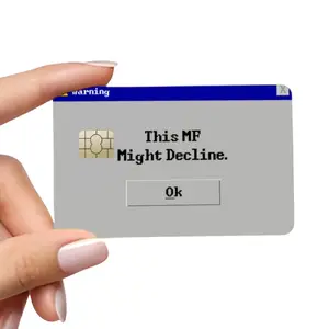 This Might Decline Funny Credit Debit Card Cover – Vinyl Sticker for Bank Cards, Chip-Friendly Fit