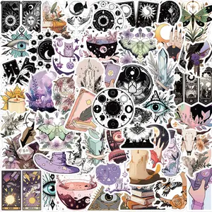50 Witch Stickers – Mystic Vinyl Sticker Pack for Water Bottles, Laptops, Journals, Scrapbooking & Gifts
