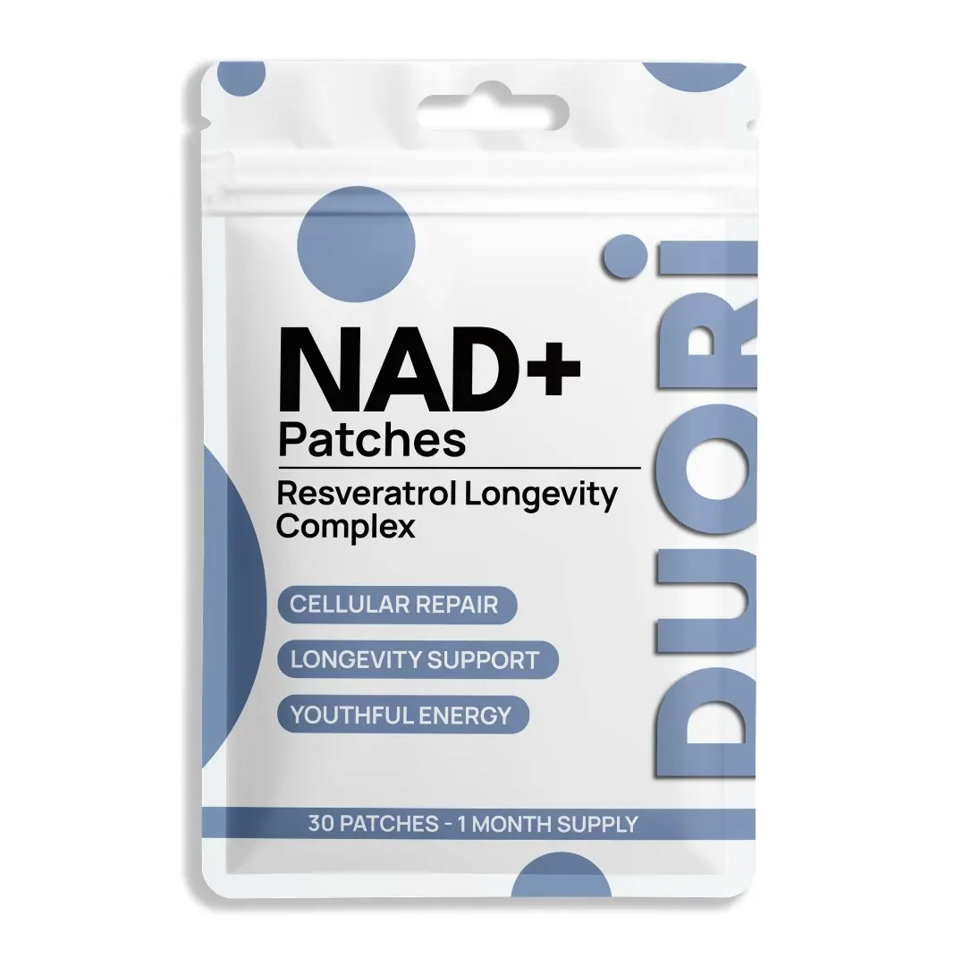NAD Patches - NMNH - Resveratrol - CoQ10 - Lion's Mane - NAD+ - Vegan Daily Patch - 30 Patches