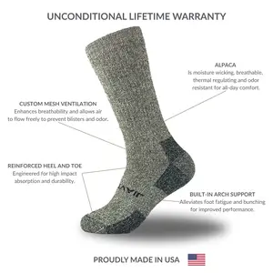 Prevail Mid-Weight 9" Crew Alpaca Sock