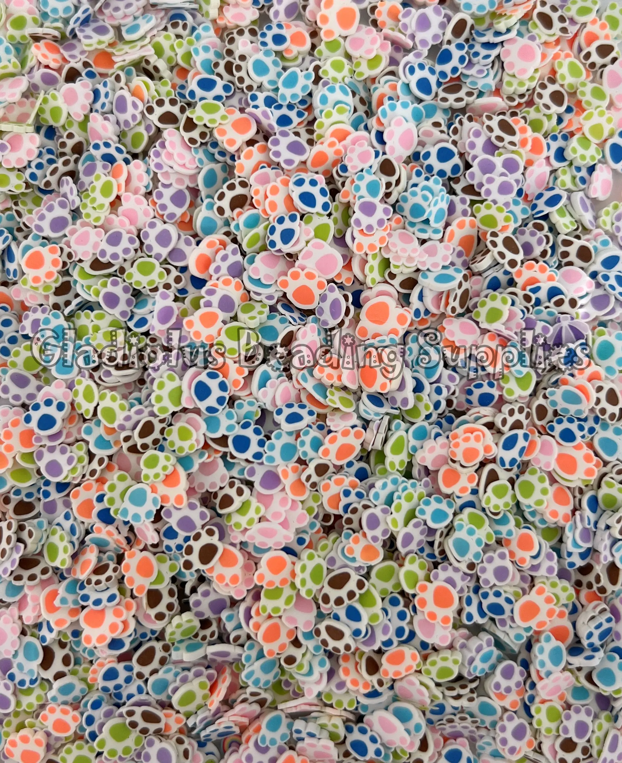 Paw Sprinkles Clay Slices, Non-Edible Sprinkle Mix, Polymer Clay, Fake Sprinkles, Nail Art Supplies, Shaker Mix