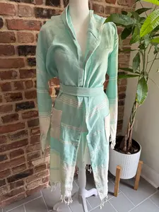 Turkish Bathrobe – Unisex Cotton Robe for Shower, Spa, beach & Lounge