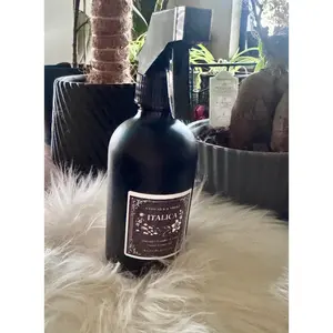 Room & linen spray —this is atmosphere in a bottle. Crafted with a hint of oil for added depth and longevity, it lightly scents both air and linens while leaving behind a soft, lingering fragrance that feels clean, cozy, and elevated. 8 oz