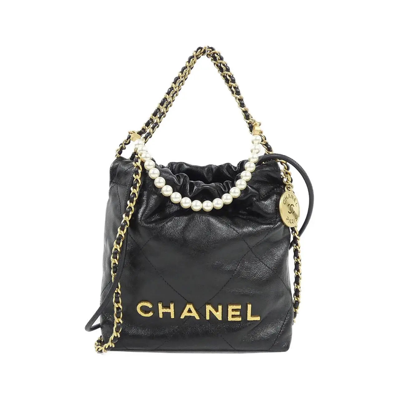 Pre-owned CHANEL Calfskin Shoulder Bags Chanel22 Mini Shoulder Bag