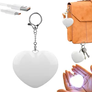 Love Purse Light Handbag Light Heart Shape Keychain LED Lights Touch Control Sensing Light Home Decor Rechargeable Type-C Charging Keychain for Tote Bag Canvas Bag Birthday Gift for Gril Bestie Grilfrend Heart Shaped Keychain