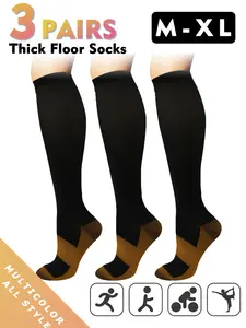 Compression Socks 15-20mmhg Wide Calf, Sporty Tight-Fitting Design, Boost Circulation & Running Performance, Ideal for Nurses & Pregnant Women