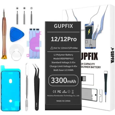 High Capacity Diagnostic Battery Replacement for iPhone 12 to 15Pro Max Series with Full Repair Tool Kits