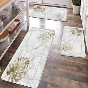 [Popular Choice]1pc, home decoration, bathroom decoration, bathroom mat, bathroom mat, kitchen mat, marble pattern mat, simple theme mat, soft and comfortable surface, relaxing feet and relieving fatigue.