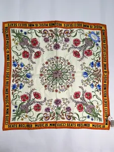 Pre-owned Gucci Floral Silk Scarf