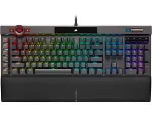 Corsair K100 RGB Mechanical Gaming Keyboard - CHERRY MX SPEED RGB Silver Keyswitches - AXON Hyper-Processing Technology for 4x Faster Throughput - 44-Zone RGB LightEdge - PBT Double-Shot Keycaps
