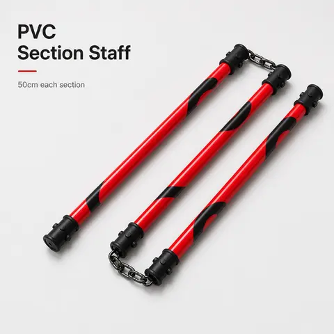 19inch 50cm PVC Toji Red Staff Soft Safe Action Figure Anime Cosplay Prop Accessories Maki Ninja Real Full Size Japanese Original Samurai Toy Gift
