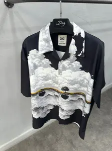 Luxury summer silk botton up