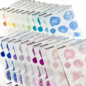 Transparent Matte Stickers - Alcohol Ink Swatches - Summer Collection