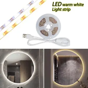 1pc 2835 LED Strip Light, USB Powered, Switch Included, High Brightness Self-Adhesive, or Warm, Home Decor, Kitchen, Bedroom, Living Room, Closet, Led Lights Strips
