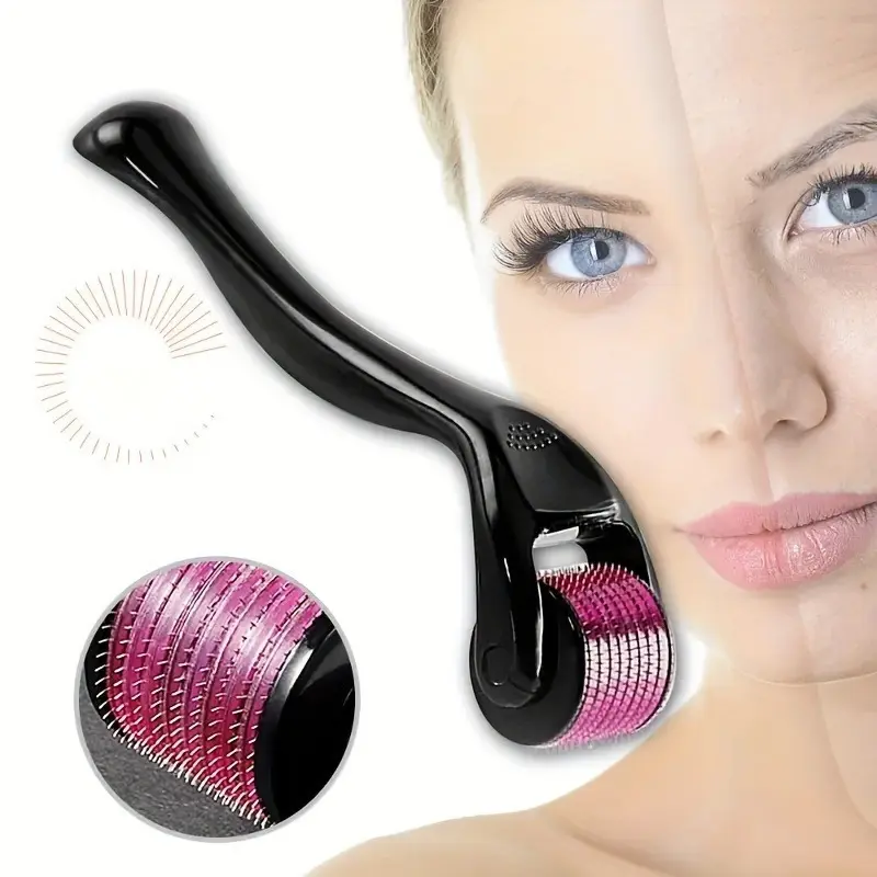 0.25mm Professional Micro-Needle Facial & Back Roller - 540 Titanium Micro-Needle Skincare Tool for Deep Pore Cleansing, Toning, and Lifting - Manual Non-Electric Massage Roller for Face, Neck, and Back, Skincare Tool, Sleek Design, Durable