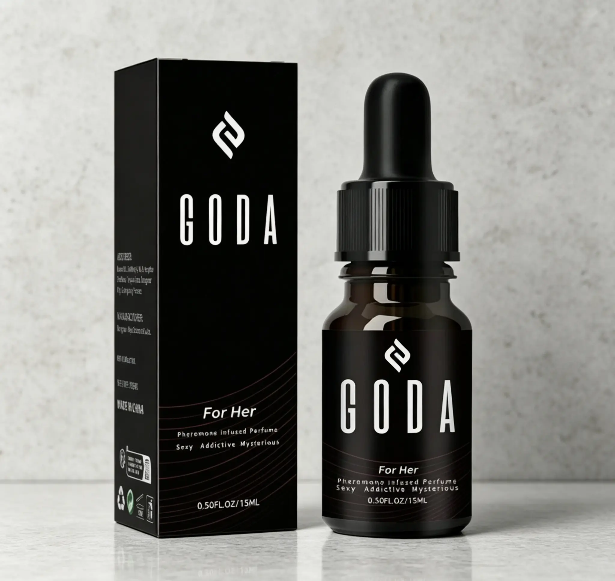 GODA For Her Pheromone Perfume Oil 15ml (0.50 fl oz), Long-Lasting Floral Scent for Women with Jasmine & Rose, Sweet Spicy Aroma, Vegan Cruelty-Free Travel Size Fragrance