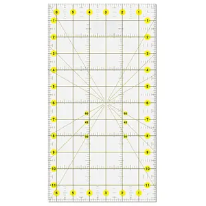 Quilting Ruler  Quilters' Ruler for Easy Precision  Fabric Paper, 6.5" x 12" for Quilting, Sewing & Crafts Template