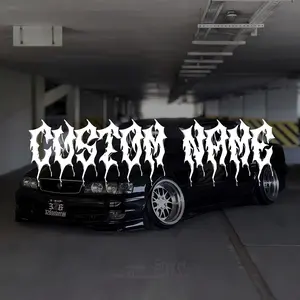 Gothic Letters Custom Name Decal for Personalized Decoration