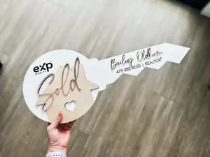 Sold Logo Realtor Key with Heart