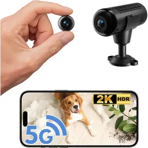 Hidden Camera, 2K Mini Nanny Cam with Free Cloud, Supports 2.4G/5G WiFi & No WiFi Needed Wireless Camera with Motion Detection & Night Vision for Baby/Pet Monitor/Home Security