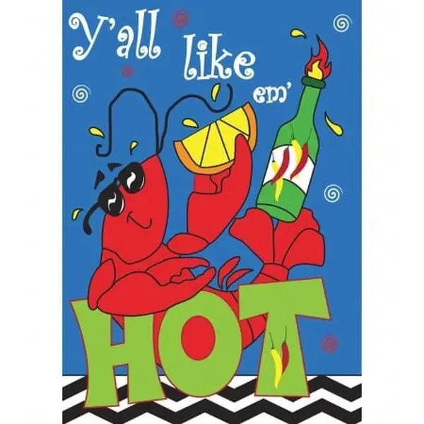Jozie B 553 Y "All Like Em Hot" Large Festive Banner, Home Supplies Gift Flag, Banners